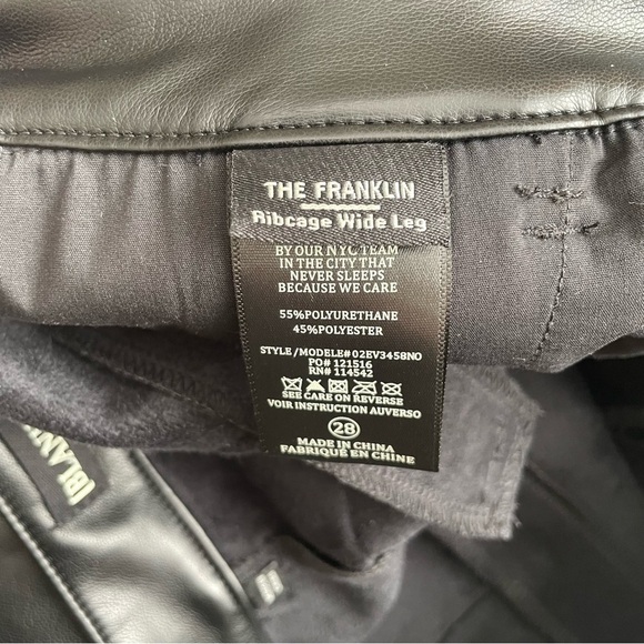 BLANKNYC Faux Leather High Rise SZ 28 Wide Leg Cargo Pants Festival Fall Winter - Picture 6 of 6